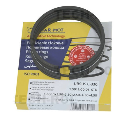 Zestaw pierścieni tłokowych