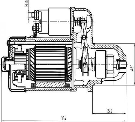 Rozrusznik R11A, 12V, 3kW bendix 11 zębów