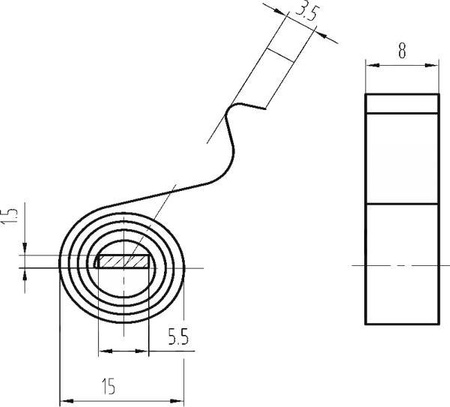 Sprężyna szczotek rozrusznika R11