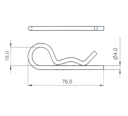 Zawleczka ocynkowana