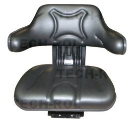 Siedzenie amortyzowane dwuczęściowe czarne z podłokietnikami