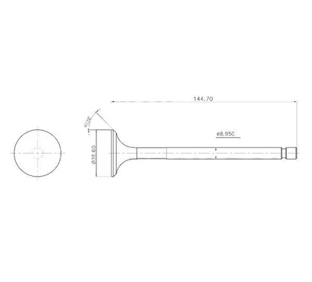 Zawór głowicy wydechowy