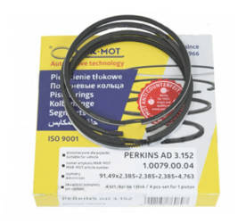Komplet pierścieni tłokowych silnika, nominał