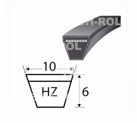 Pas klinowy żółty