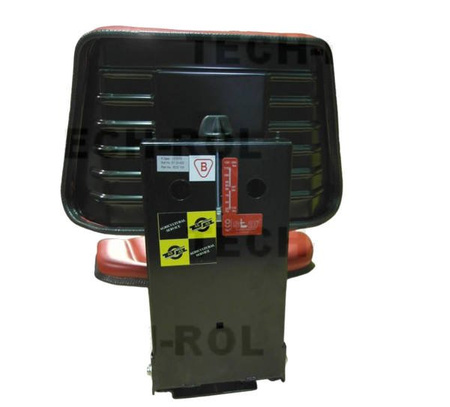 Siedzenie amortyzowane dwuczęściowe czerwone