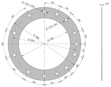 Uszczelka pochwy tylnego mostu krążelit 0,5mm - Oryginał