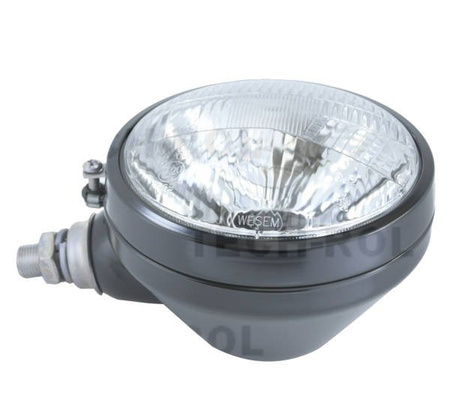 Reflektor przedni lewy, metalowy